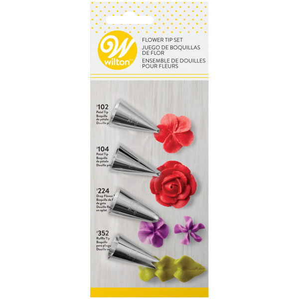 Wilton Flower Decorating Tip Set, 4-Piece