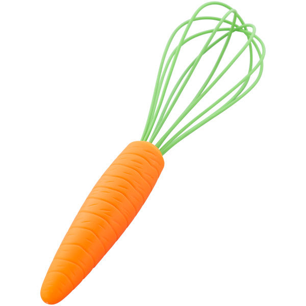 Wilton Carrot-Shaped Easter Metal Whisk with Plastic Handle