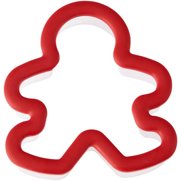 Wilton Comfort Grip Large Plastic Gingerbread Boy Cookie Cutter, 3.45 x 3.64-Inch