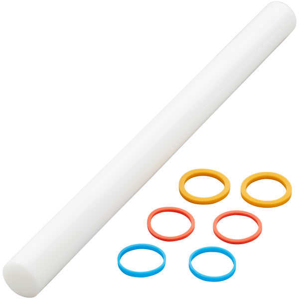 Wilton 9 Fondant Roller With 1/8 & 1/16 Guide Rings