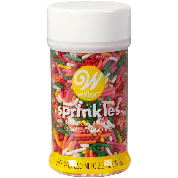 Wilton Rainbow Jimmies Sprinkles, 2.5 oz.