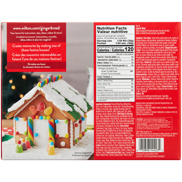 Wilton Ready to Build Bright Gingerbread House Kit, 13-Piece