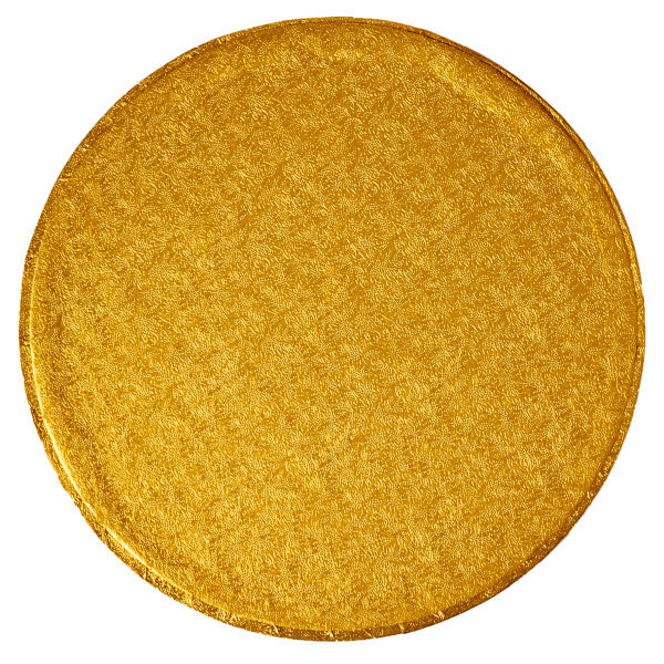 10" Round Gold Foil Cake Board Drum
