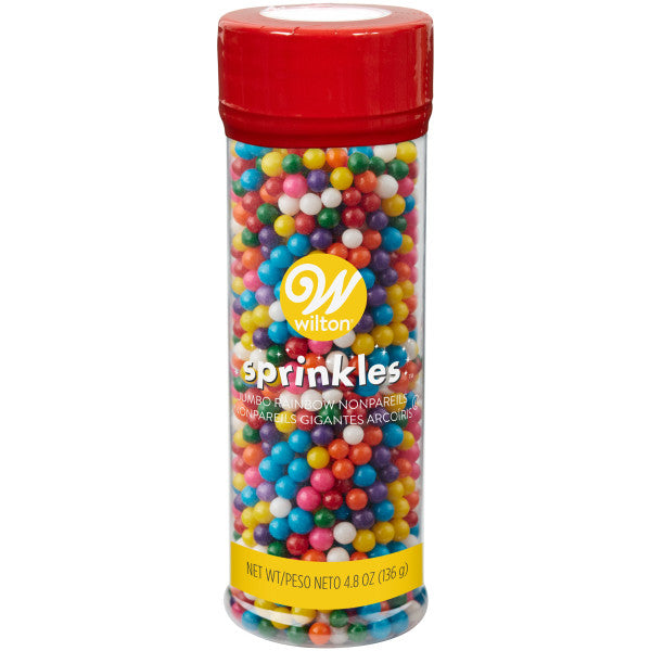 Wilton Rainbow Jumbo Nonpareils Sprinkles, 4.8 oz.