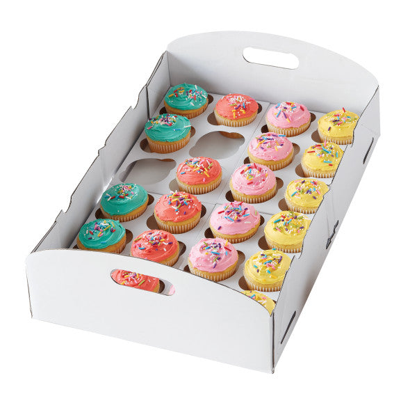 White Cupcake Carrier Box, 24 Cupcake Capacity