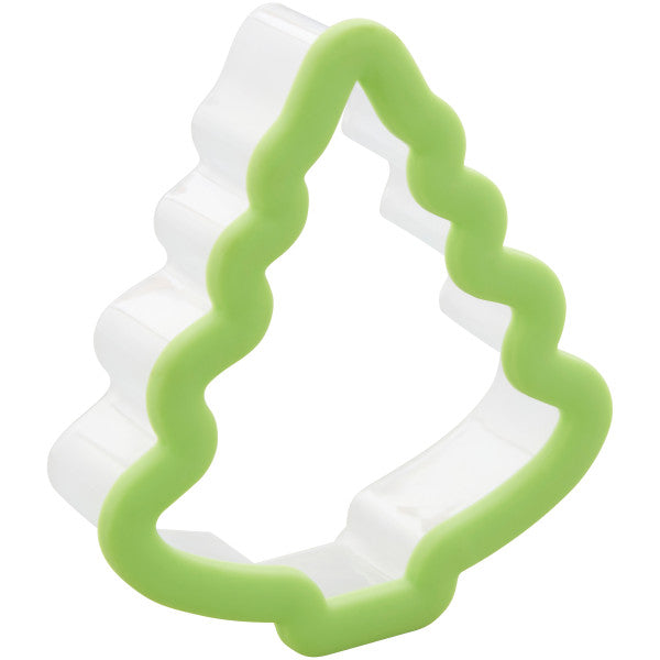 Wilton Comfort Grip Large Plastic Christmas Tree Cookie Cutter, 3.35-Inch