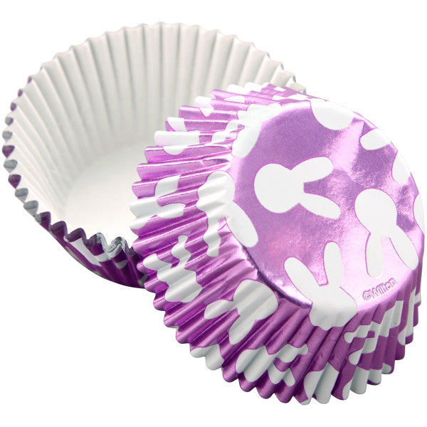 Wilton Purple Bunny Foil Easter Cupcake Liners, 24-Count