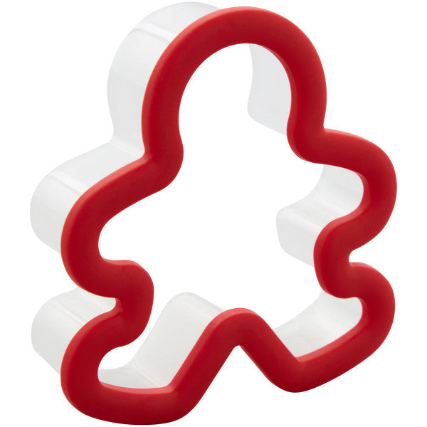Wilton Comfort Grip Large Plastic Gingerbread Boy Cookie Cutter, 3.45 x 3.64-Inch