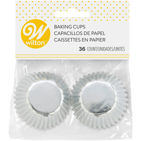 Wilton Silver Foil Mini Cupcake Liners, 36-Count