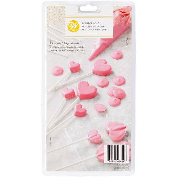 Wilton Mini Hearts Lollipop Mold, 10-Cavity