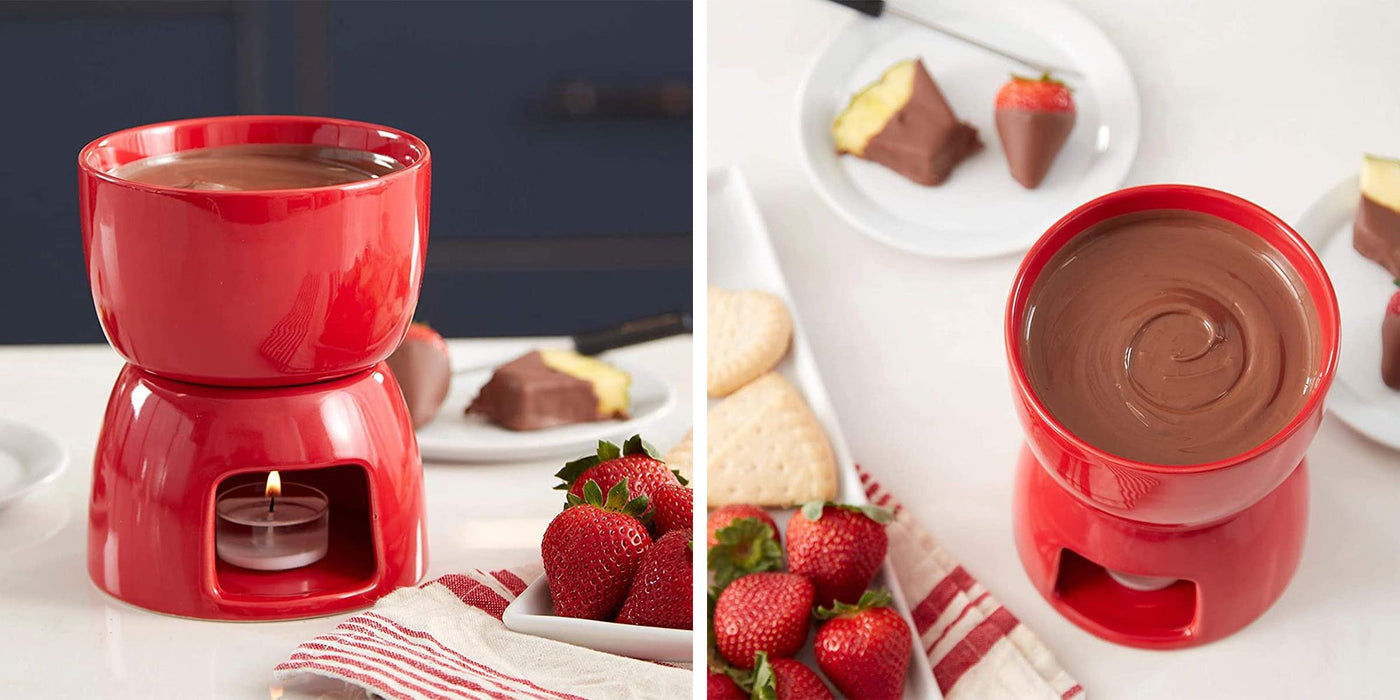 Wilton Mini Fondue Set with Tea Light Pot Dipping Forks — Cake