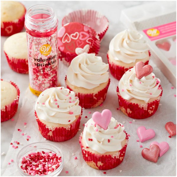 Wilton Red, Pink and White Micro Hearts Sprinkles, 3.66 oz.
