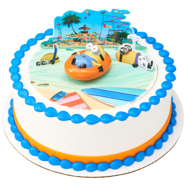 Despicable Me Minions Beach Party Decorating Set Cake Kit