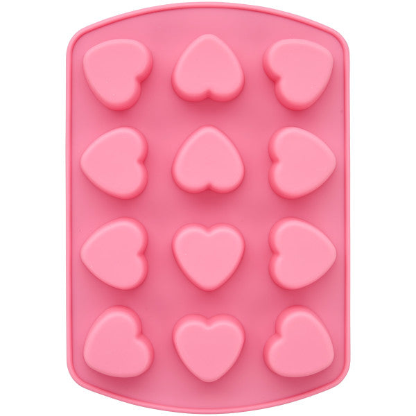 Wilton Heart-Shaped Valentine's Day Silicone Baking and Candy Mold, 12-Cavity