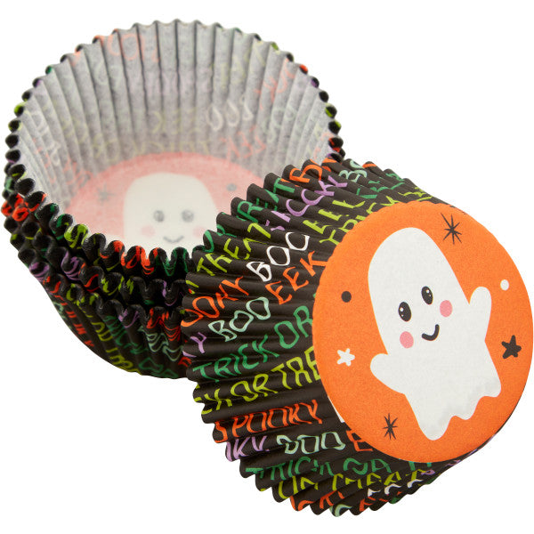 Wilton Whimsical Ghost Standard Halloween Cupcake Liners, 75-Count