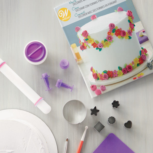 Wilton How to Decorate with Fondant Shapes and Cut-Outs Kit, 14-Piece