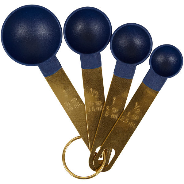 Wilton Navy Blue and Gold Kitchen Utensils Mix and Measure Set, 10-Piece