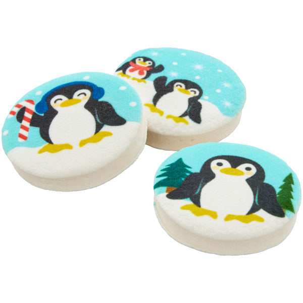 Wilton Marshmallow Edible Hot Cocoa Penguin Drink Toppers, 1.48 oz., 3-Count