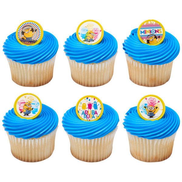 Despicable Me Minions Celebrations Cake Cupcake Rings - 12ct per order