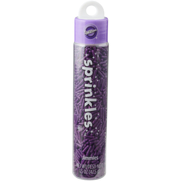 Wilton Purple Jimmies Sprinkle Tube for Cake and Cookie Decorating, 1.5 oz.