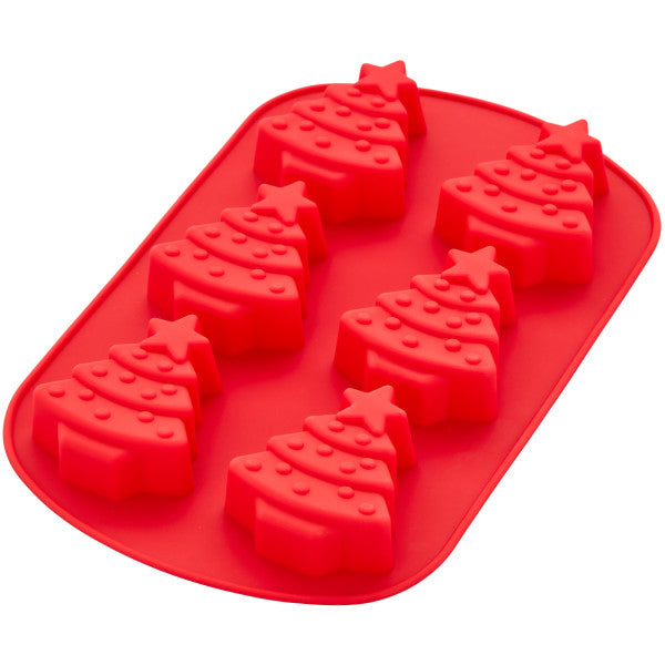 Wilton Christmas Tree Silicone Baking and Candy Mold, 6-Cavity
