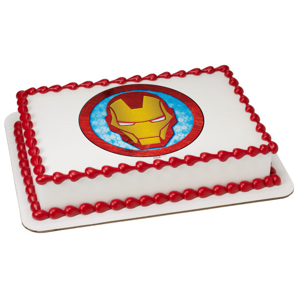 Marvel Iron Man Icon Edible Cake Image PhotoCake