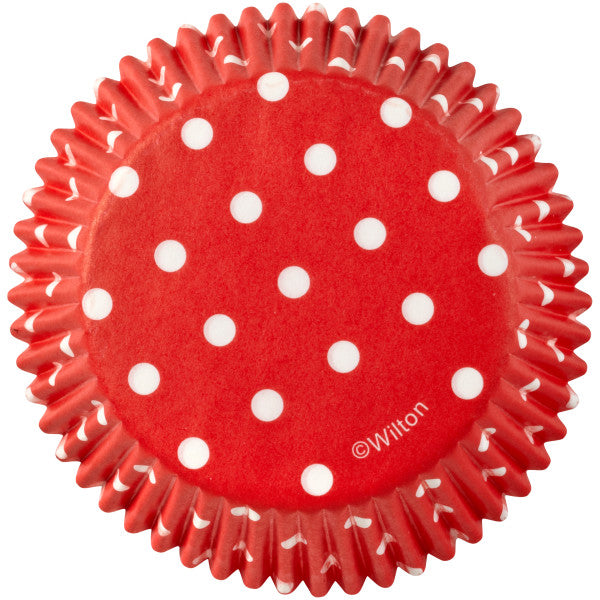 Wilton Red with White Polka Dots Cupcake Liners, 75-Count