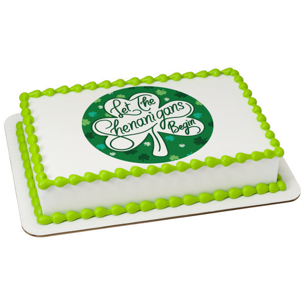Let The Shenanigans Begin St. Patrick's Day Edible Cake Image PhotoCake®