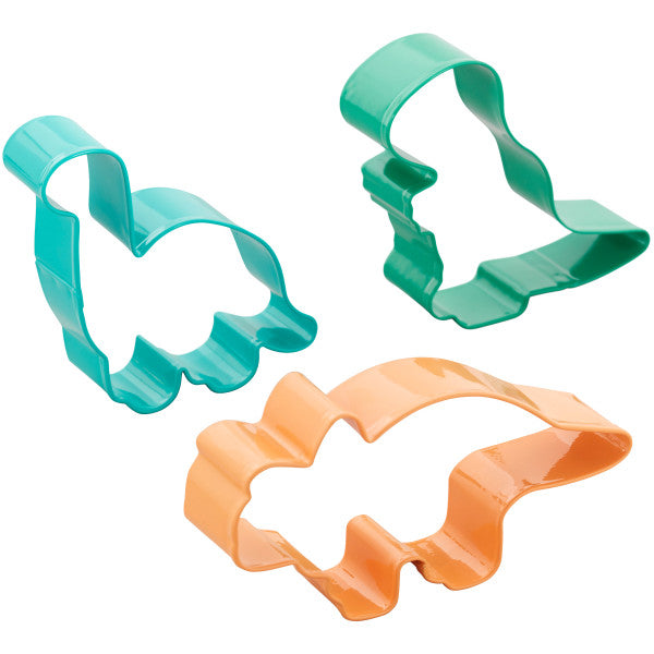 Wilton Dinosaur Cookie Cutters, 3-Piece Set (Triceratops, T-Rex, Brontosaurus)