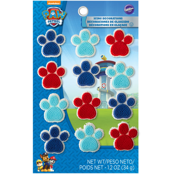 Wilton Nickelodeon Paw Patrol Icing Decorations, 12-Count