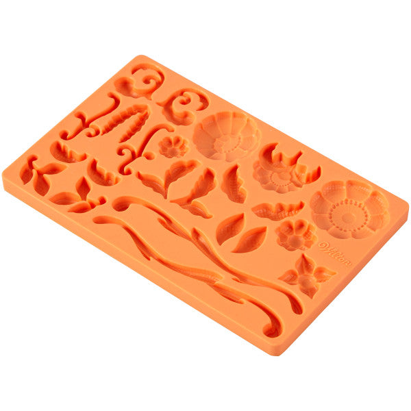 Wilton Lace Fondant and Gum Paste Silicone Mold, 23-Cavity