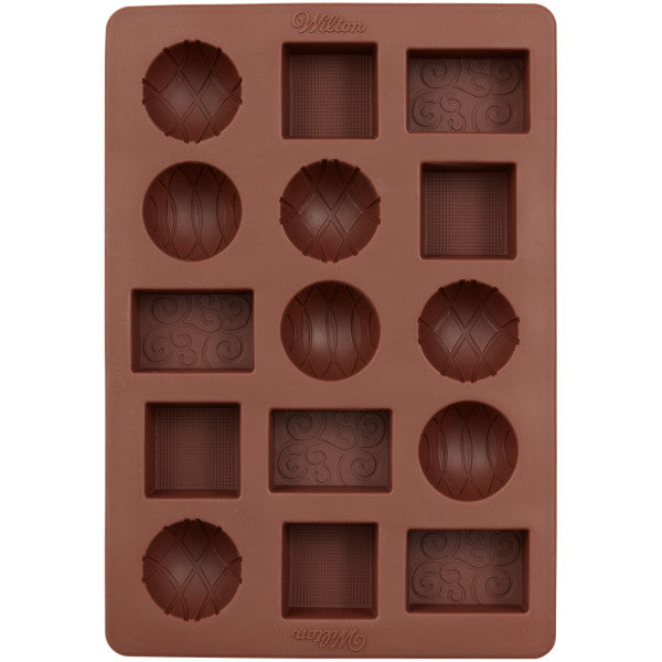 Wilton Box of Chocolates Silicone Candy Mold, 15-Cavity