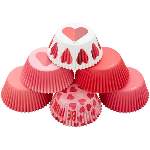 Wilton Pink Hearts Valentine's Day Foil Cupcake Liners, 24-Count