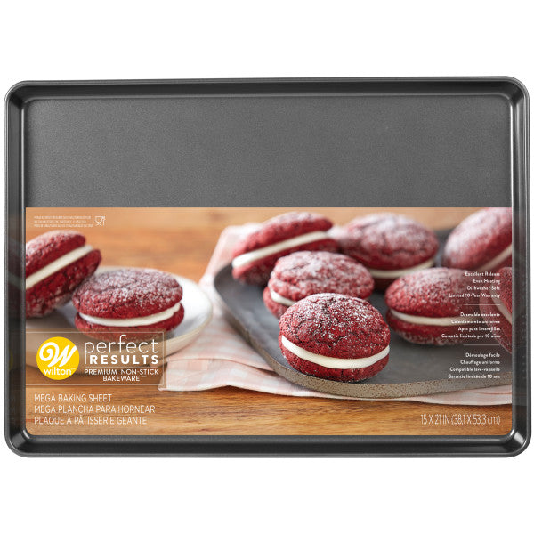 Wilton Perfect Results Premium Non-Stick Bakeware Mega Cookie Pan, 15 x 21-Inch
