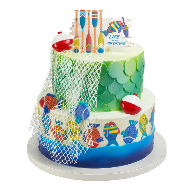 Fishing Lure and Bobbers Cupcake Cake Decorating Rings 12 set