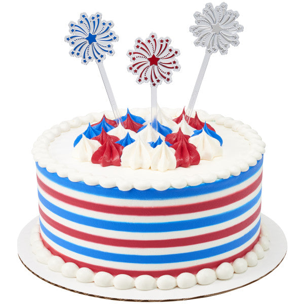 Fireworks Skewer themed Cupcake Cake Decorating pics 12 set