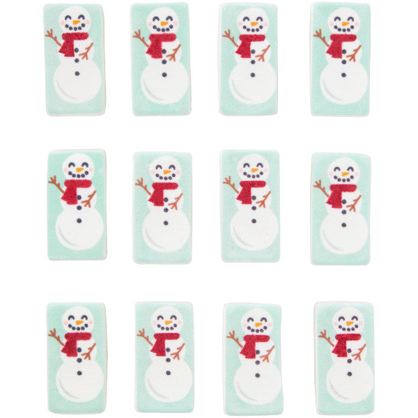 Wilton Marshmallow Edible Hot Cocoa Snowman Drink Toppers, 2.5 oz., 12-Count