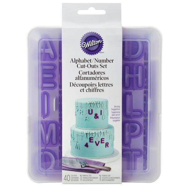 Wilton Fondant Letter & Number Cutters Set, 42-Piece Set — Cake and Candy  Supply