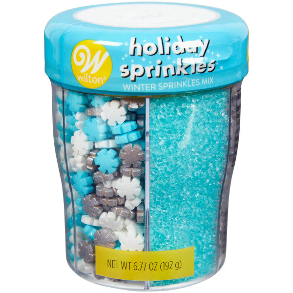 Wilton Holiday Sprinkles, 6.77 oz., Silver & Blue 6-Cell Set